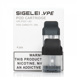 Sigelei Pods 1.4ohm Sigelei VPE Replacement Pods (Pack of 4)