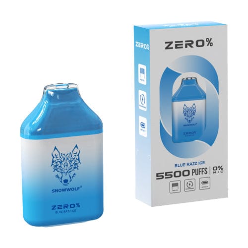 SnowWolf Disposable Vape Blue Razz Ice Snowwolf ZERO Disposable Vape (0%, 5500 Puffs)