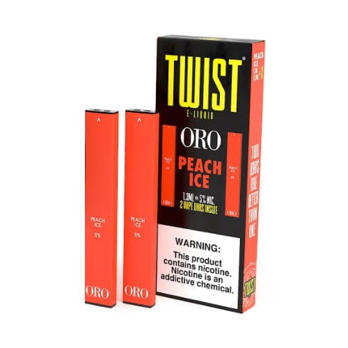 Twist E-Liquids Disposable Vape Peach Ice Twist X Oro 1.3ml Disposable Twin Pack