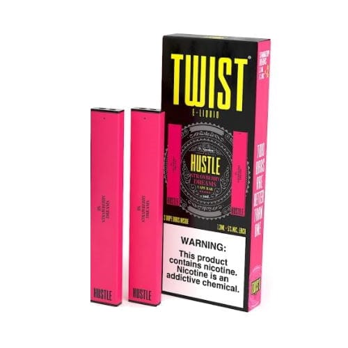 Twist E-Liquids Disposable Vape Strawberry Dreams Twist X Hustle 1.3ml Disposable Twin Pack