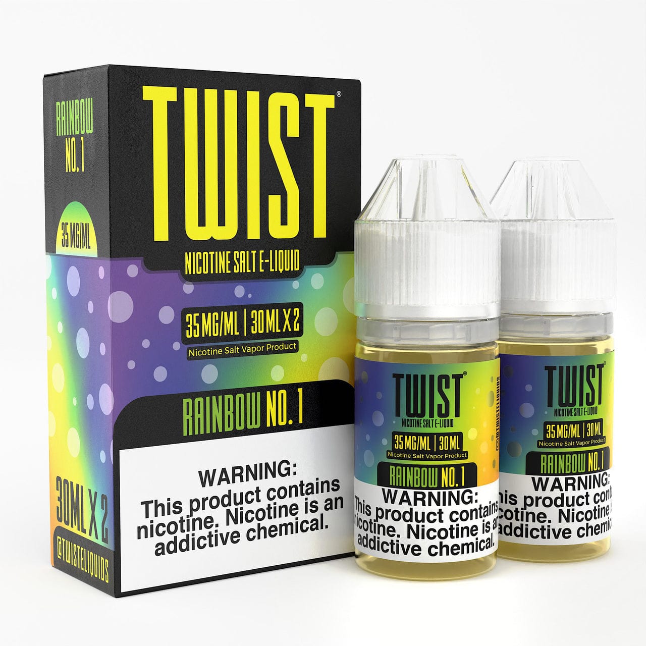 Twist E-Liquids Juice Rainbow No. 1 2x 30ml Nic Salt Vape Juice - Twist E-Liquids