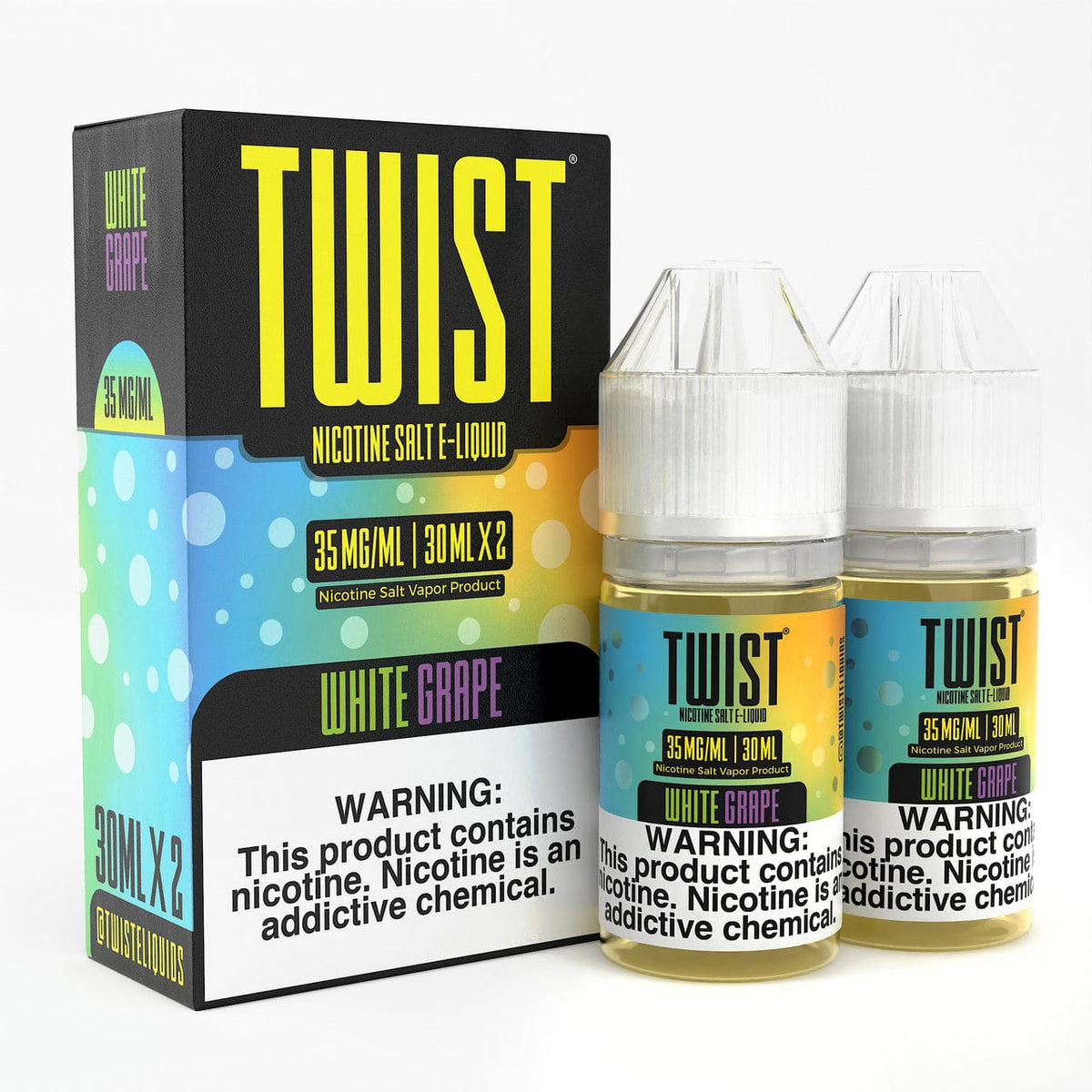 Twist E-Liquids Juice White Grape 2x 30ml Nic Salt Vape Juice - Twist E-Liquids