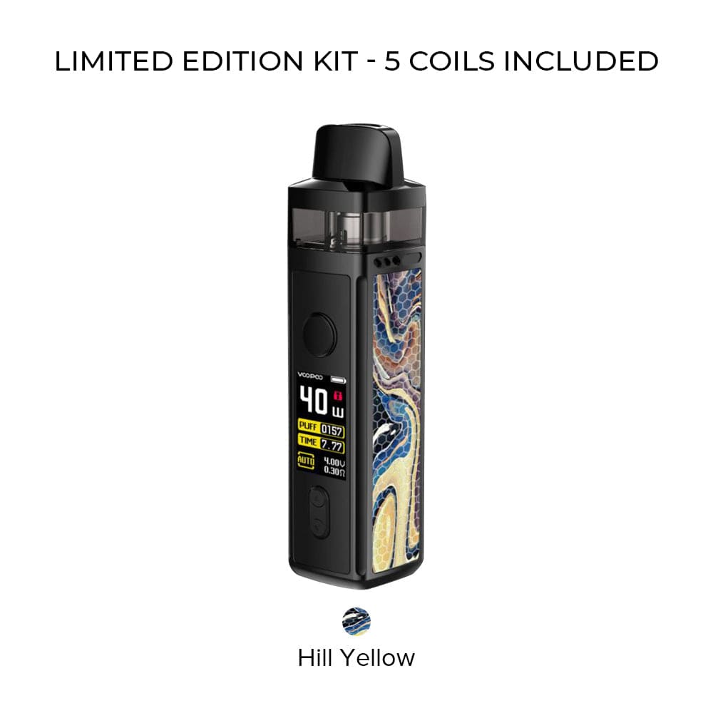VOOPOO Pod System Hill Yellow Limited Edition (5 Coils Included) Vinci 40W Pod System - Voopoo