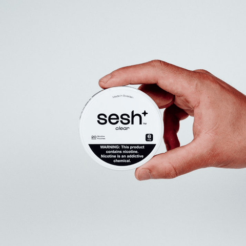 sesh+ clear nicotine pouches