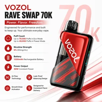 VOZOL SWAP 70K Disposable Vape (5%, 70000 Puffs)