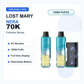 Lost Mary NERA Fullview 70K Disposable Vape features